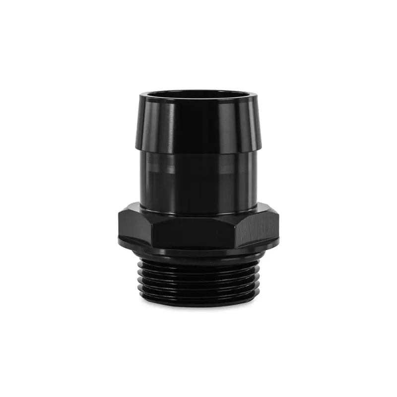 Mishimoto -16ORB to 1 1/4in. Hose Barb Aluminum Fitting - Black (MISMMFT-16ORB-114BK)