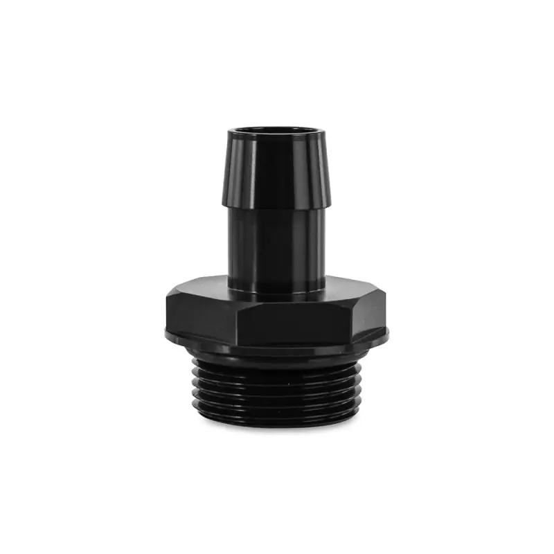 Mishimoto -16ORB to 3/4in. Hose Barb Aluminum Fitting - Black (MISMMFT-16ORB-34BK)