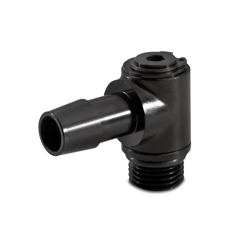 Mishimoto 90 Degree Banjo Swivel M16x1.5 1/2in. Barbed Fitting (MISMMFT-M16-10SBK)
