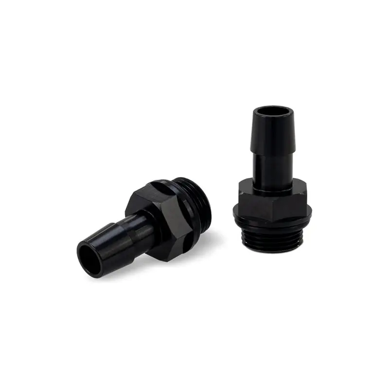 Mishimoto 2pcs. M20x1.5 1/2in Aluminum Catch Can Fittings - Black (MISMMFT-M20-12BK)