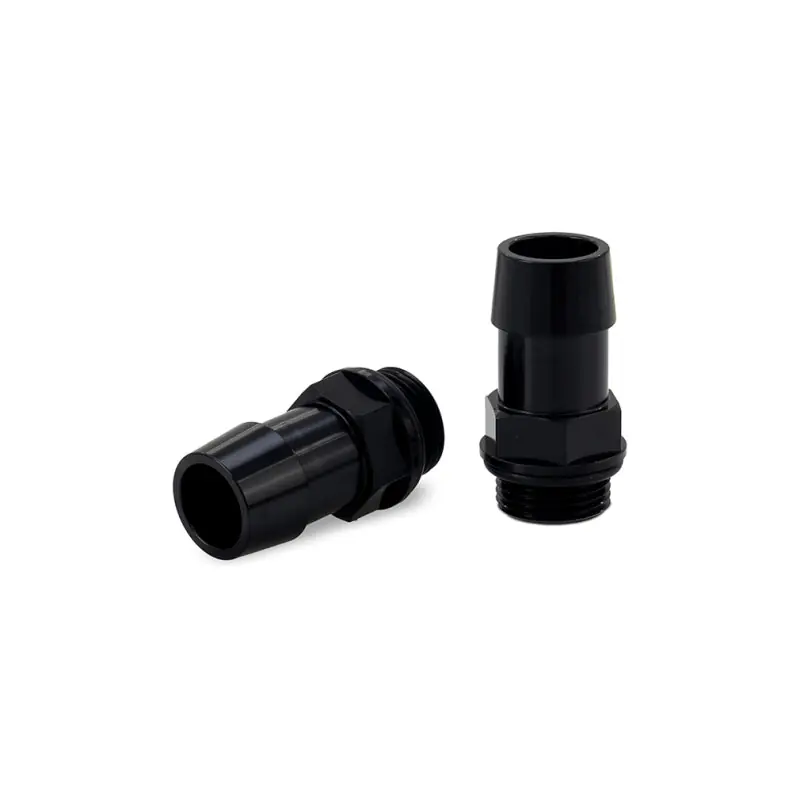 Mishimoto 2pcs. M20x1.5 3/4in Aluminum Catch Can Fitting - Black (MISMMFT-M20-34BK)