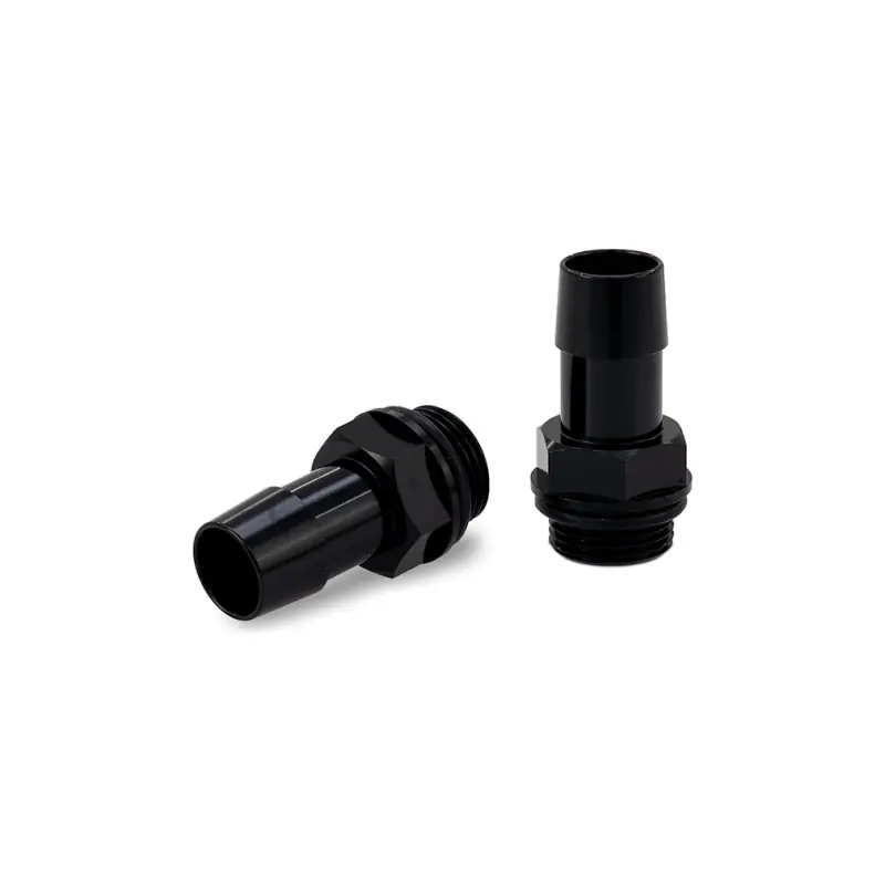 Mishimoto 2pcs. M20x1.5 5/8in Aluminum Catch Can Fittings - Black (MISMMFT-M20-58BK)