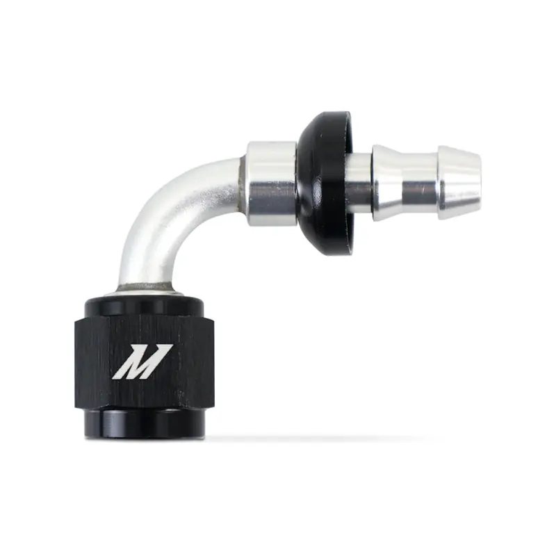 Mishimoto 90-Degree Push Lock Fitting - 4AN (MISMMFT-PL-490)
