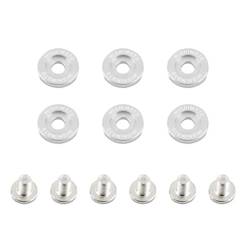 Mishimoto Small Fender Washer Kit (6pcs) - Silver (MISMMFW-SM-6SL)