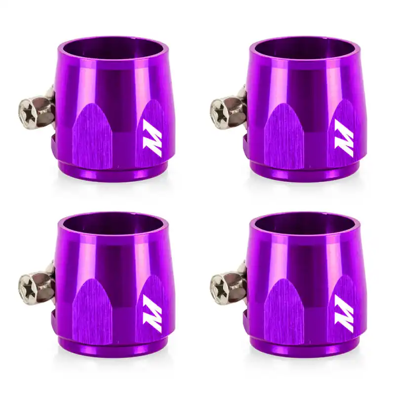 Mishimoto Aluminum -12AN Hex Finishers - Purple (MISMMHXF-12-4-PR)