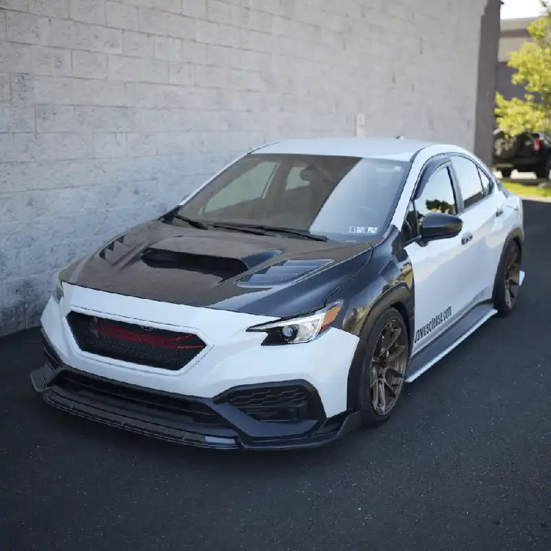 JDMuscle Carbon Fiber Naga Style Front Bumper Lip (2022-2025 WRX)