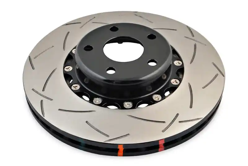 DBA 02-10 WRX / 13+ FR-S / 13+ BRZ Premium Front Slotted 5000 Series 2 Piece Rotor w/ Black Hat (DBADBA5010BLKS)
