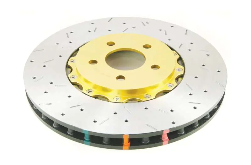DBA 05-10 Mustang GT V8 Shelby Edition Front Drilled & Slotted 5000 Series 2 Piece Rotor Assembled w (DBADBA52124GLDXS)