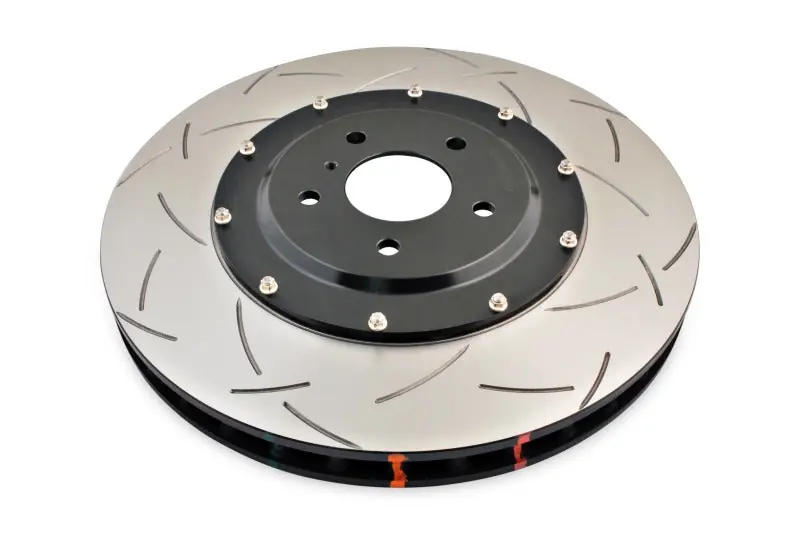 DBA 09-11 Nissan GTR R-35 Front Slotted 5000 Series 2 Piece Rotor Assembled w/ Black Hat (DBADBA52320BLKS)