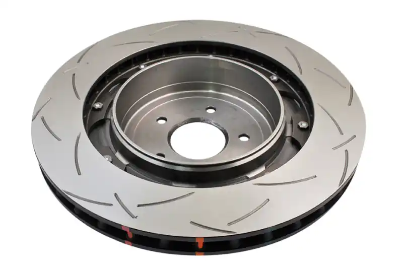 DBA 09+ Nissan GTR R-35 Rear Slotted 5000 Series 2 Piece Rotor Assembled w/ Black Hat (DBADBA52321BLKS)