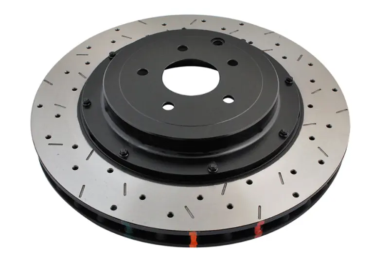 DBA 09+ Nissan GTR R-35 Rear Drilled & Slotted 5000 Series 2 Piece Rotor Assembled w/ Black Hat (Ava (DBADBA52321BLKXS)