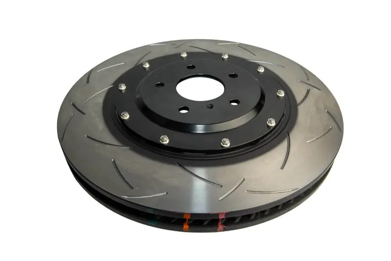 DBA T3 5000 Slotted Series w/ Black Hat Front Left 2012 Nissan GTR R35 (DBADBA52379BLKLS)