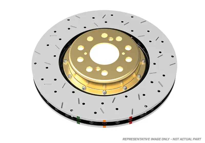 DBA 03-06 Subaru Legacy GT Wagon Front Drilled & Slotted 5000 Series 2 Piece Rotor w/ Black Hat (DBADBA52650BLKXS-10)