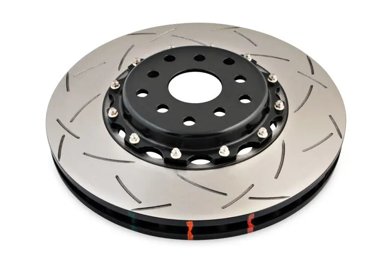 DBA 04-07 STi/2017 BRZ w/Perf. Pkg. 10 Hole Front Slotted 5000 Series 2/PC Rotor Assembled w/Blk Hat (DBADBA5654BLKS-10)
