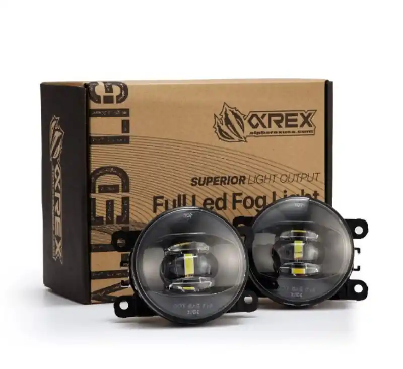 AlphaRex Universal Acura/Ford/Honda/Subaru/Nissan DoubleTap Dual Color LED Proj Fog Lights - Wt/Ambr (ARX210002)