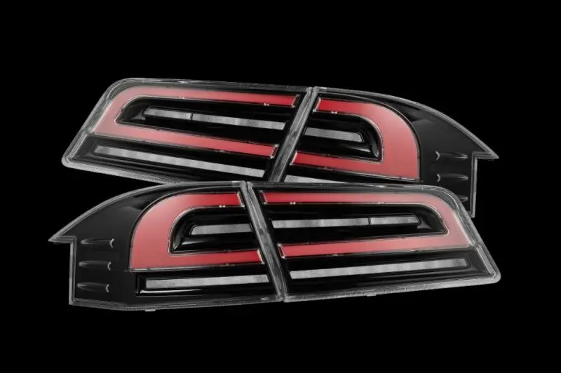 AlphaRex 12-21 Tesla Model S LUXX-Series LED Tail Lights - Black/Red (ARX601130)