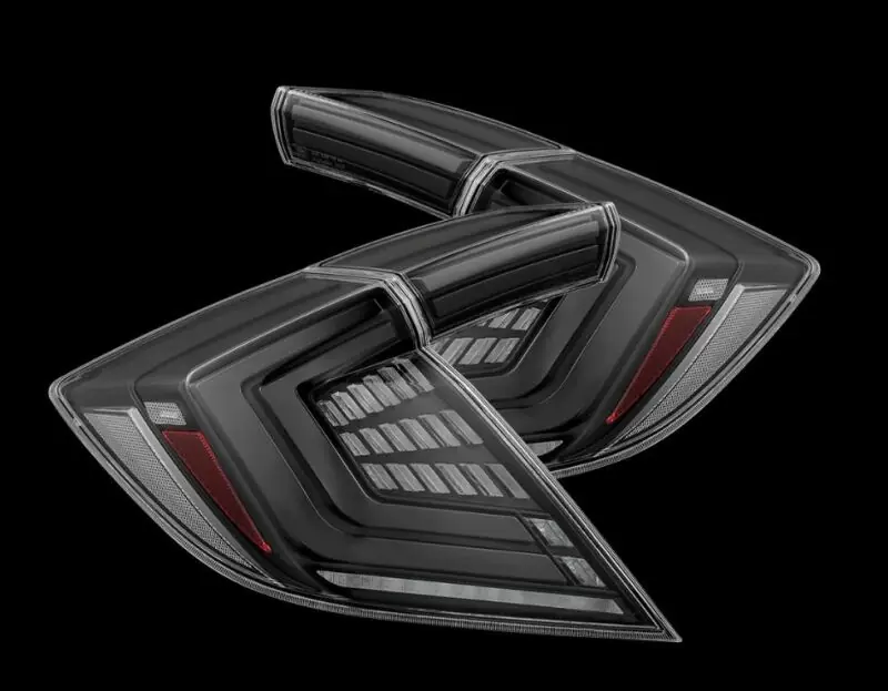 AlphaRex 16-21 Honda Civic Hatchback/ Type-R FK8 Nova-Series LED Tail Lights (Pair) - Alpha Black (ARX676000)