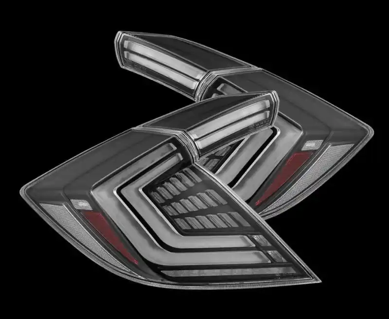 AlphaRex 16-21 Honda Civic Hatchback / Type-R FK8 Nova-Series LED Tail Lights (Pair) - Black (ARX676020)