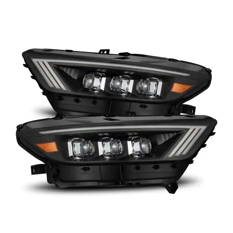 AlphaRex 15-17 Ford Mustang NOVA Series LED Projector Headlights Blk (ARX880144)