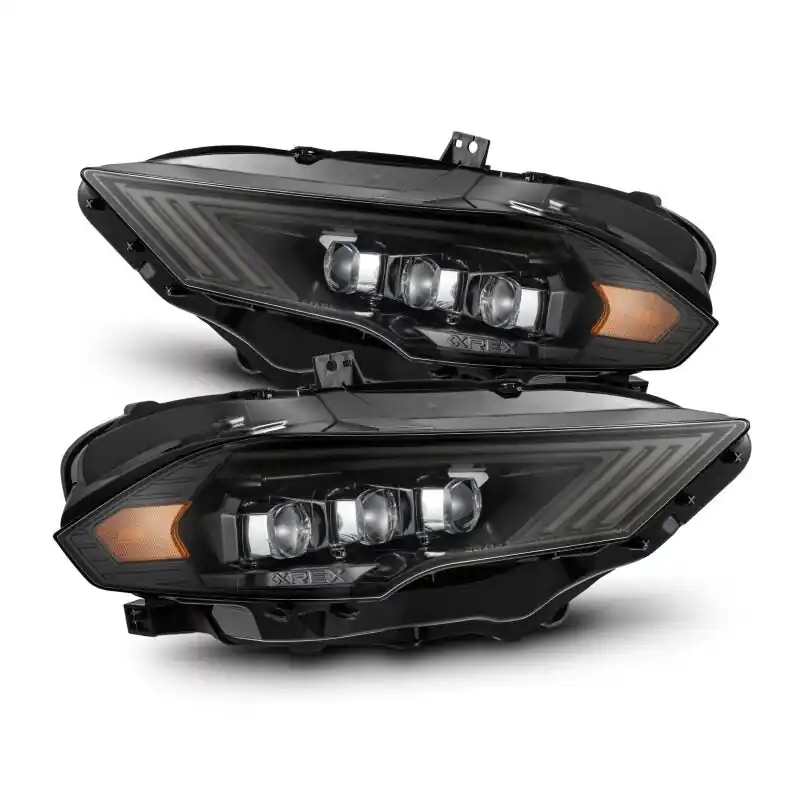 AlphaRex 18-22 Ford Mustang NOVA-Series LED Projector Headlights Alpha-Black (ARX880257)