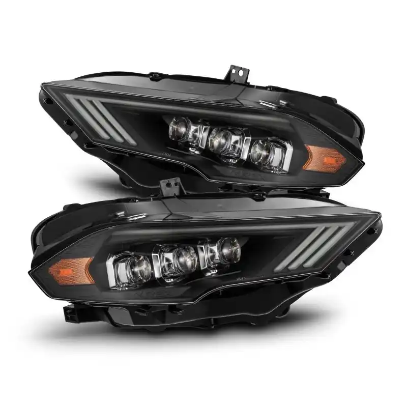 AlphaRex 18-22 Ford Mustang NOVA-Series LED Projector Headlights Black (ARX880258)