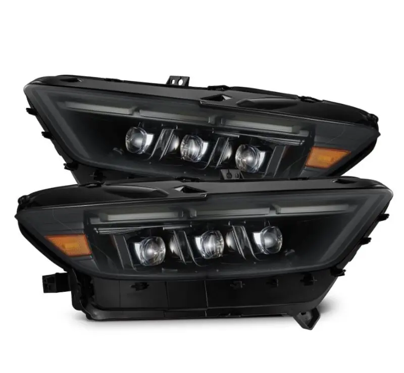 AlphaRex 15-17 Ford Mustang NOVA LED Proj Headlights Alpha Black w/Activ Light/Seq Signal/Switch DRL (ARX880261)
