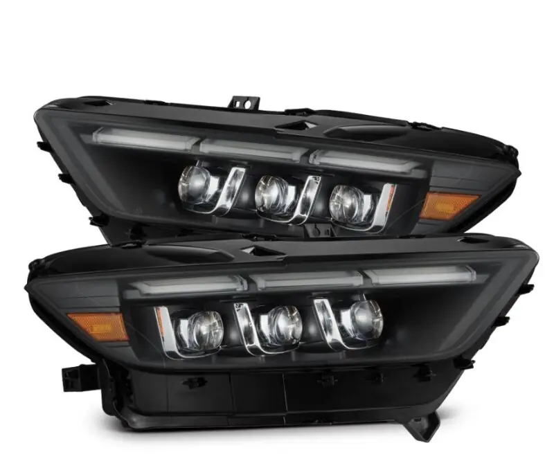 AlphaRex 15-17 Ford Mustang NOVA LED Proj Headlights Black w/Activ Light/Seq Signal/Switch DRL (ARX880262)