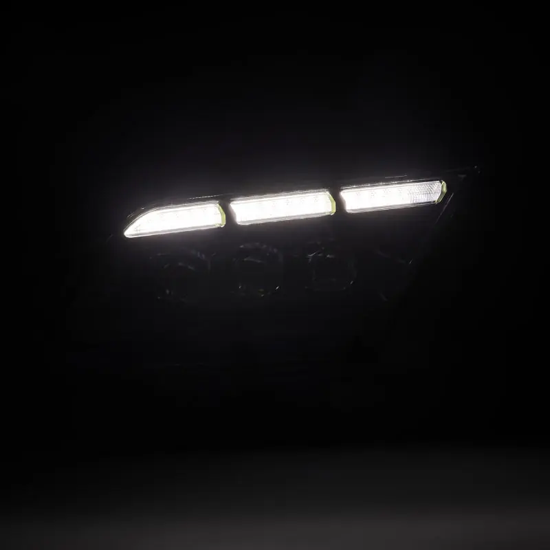 AlphaRex 13-14 Ford Mustang NOVA-Series LED Projector Headlights Blk w/Activ Lght & Seq.Sig / SB DRL (ARX880487)