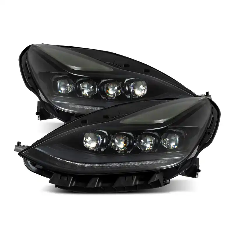 AlphaRex 17-22 Tesla Model 3/20-23 Model Y NOVA LED Proj Headlights Alpha-Blk w/Actv Lgt & Seq.Sig (ARX880859)