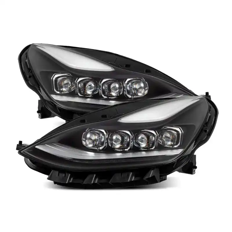 AlphaRex 17-22 Tesla Model 3/20-23 Model Y NOVA-Series LED Proj Headlights Blk w/Actv Lgt & Seq.Sig (ARX880860)