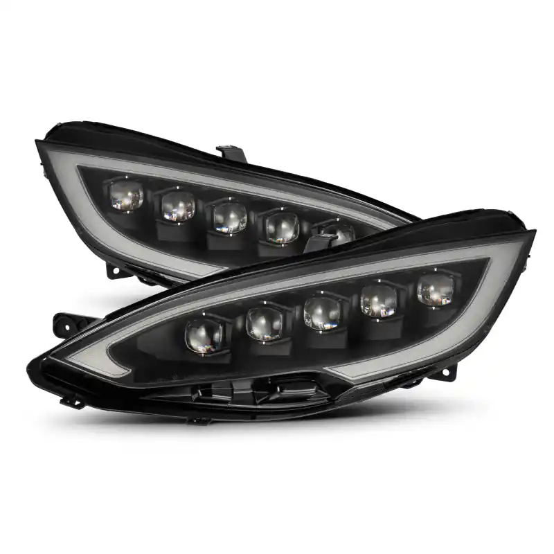AlphaRex 12-21 Tesla Model S NOVA-Series LED Proj Headlights Blk w/Activtn Light & Seq.Sig / SB DRL (ARX880877)