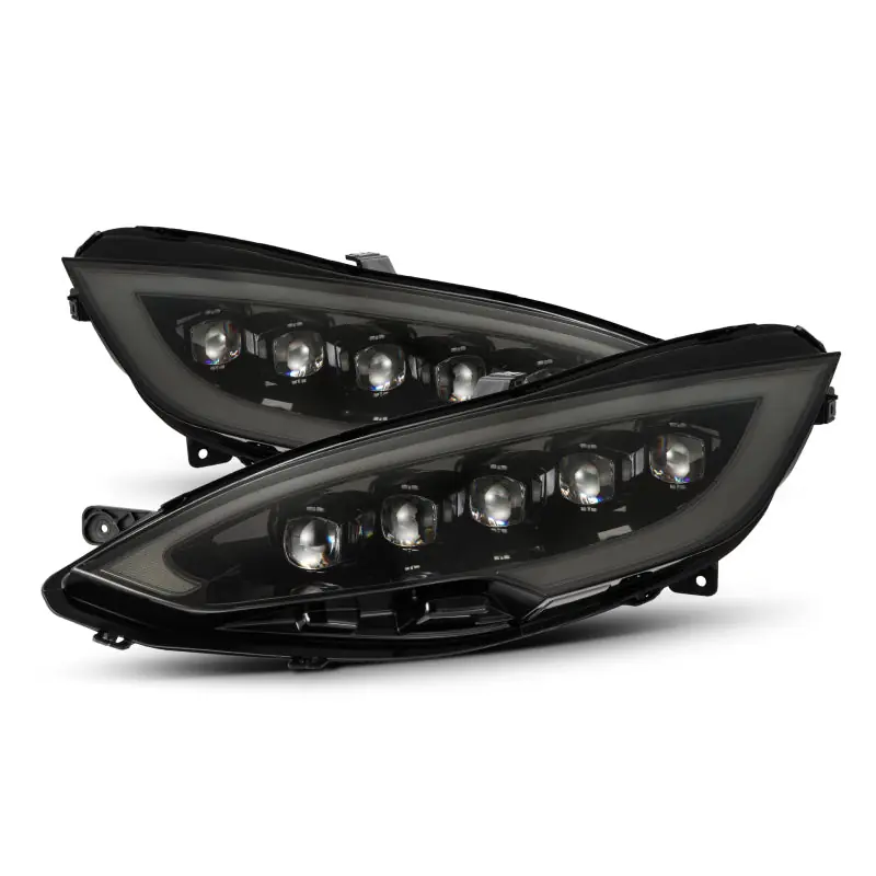 AlphaRex 12-21 Tesla Model S NOVA LED Proj Headlights Alpha-Black w/Actv Light & Seq.Sig / SB DRL (ARX880878)