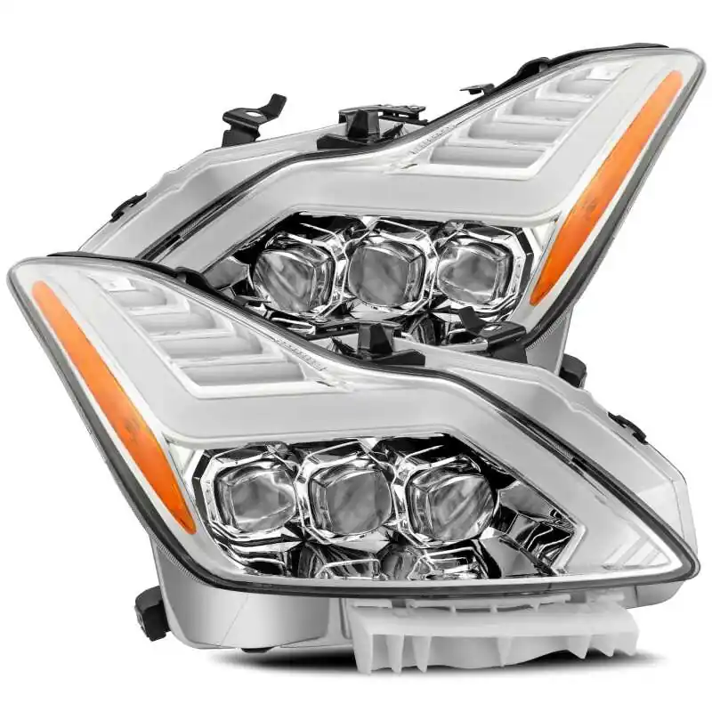 AlphaRex 08-13 Infiniti G37 NOVA LED Proj Headlights Chrome w/ Activ Light/Seq Signal/DRL (ARX881984)