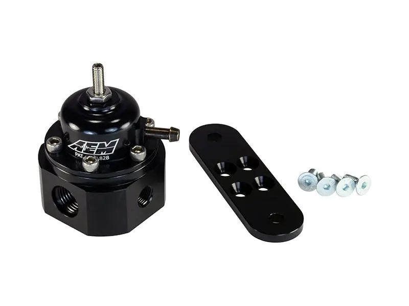 AEM Universal Black Adjustable Fuel Pressure Regulator (AEM25-302BK)