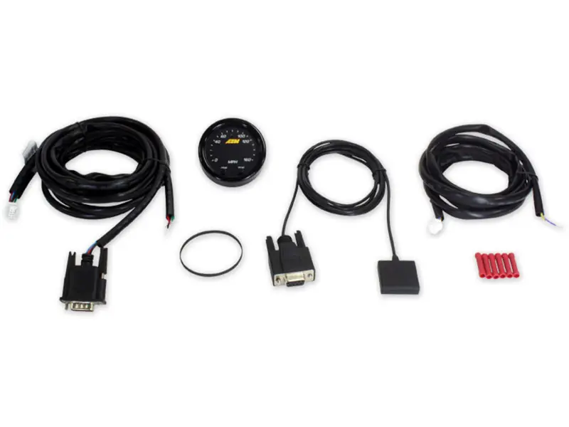 AEM X-Series 0-160 MPH Black Bezel w/ Black Face GPS Speedometer Gauge (AEM30-0313)