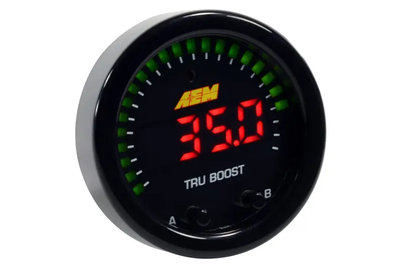 AEM X-Series Tru-Boost Controller Gauge w/ Boost Control Solenoid 80PSIg Internal MAP Sensor (AEM30-0352)