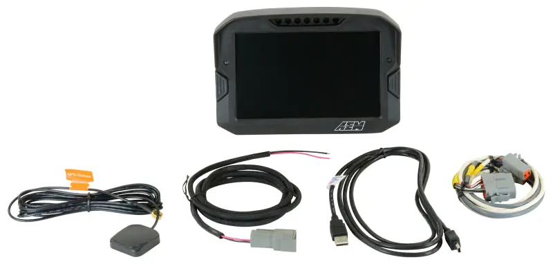 AEM CD-7 Non Logging GPS Enabled Race Dash Carbon Fiber Digital Display w/o VDM (CAN Input Only) (AEM30-5702)