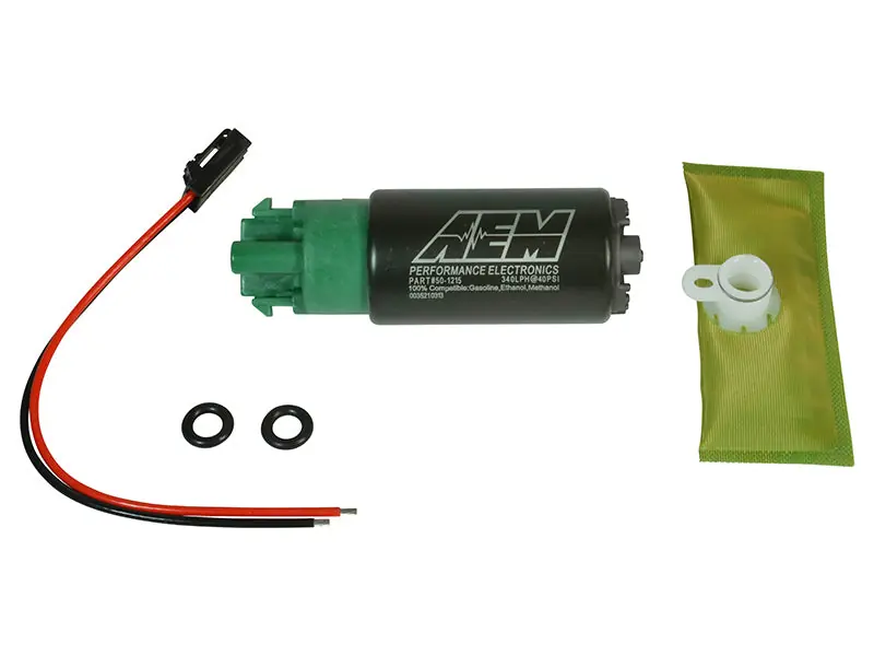 AEM 340LPH 65mm Fuel Pump Kit w/ Mounting Hooks - Ethanol Compatible (AEM50-1215)