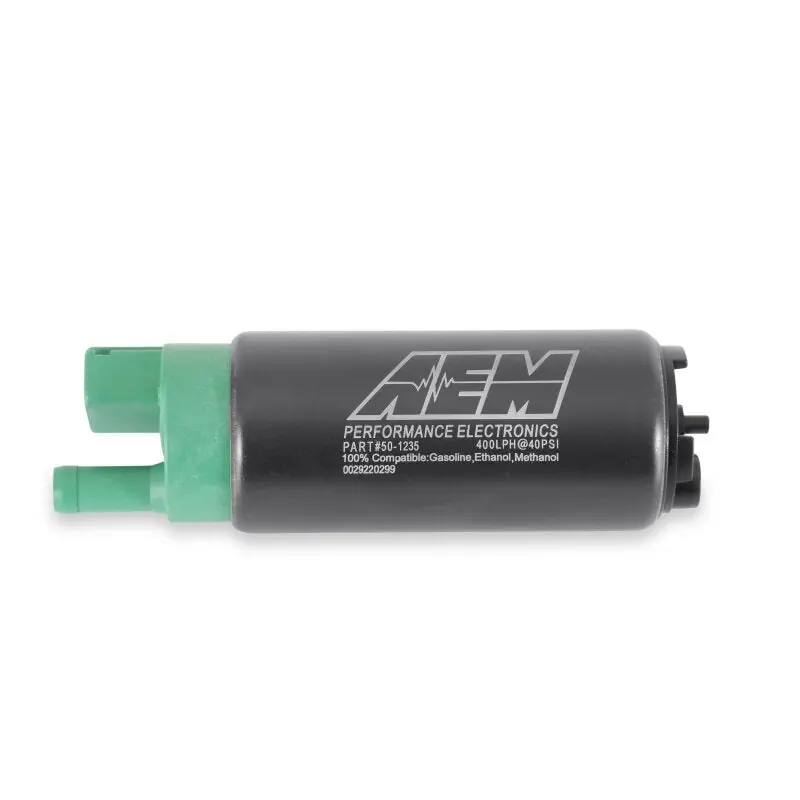 AEM 400 LPH E85 Compatible Fuel Pump Kit - Single Barb - Ethanol Compatible (AEM50-1235)