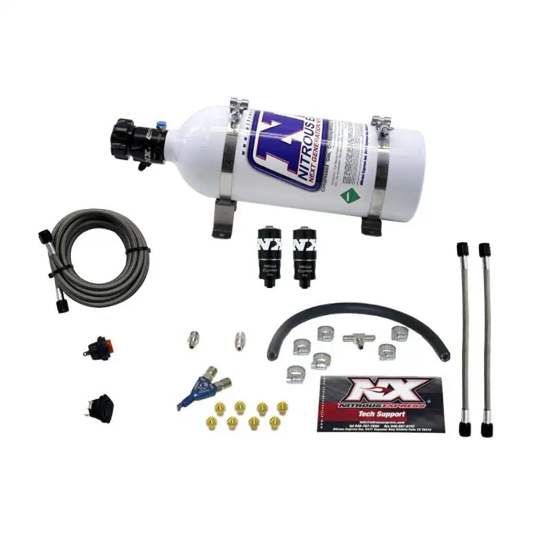 Nitrous Express Hitman EFI Single Nozzle Piranha Nitrous Kit (35-75HP) w/5lb Bottle (NEX20001-05)