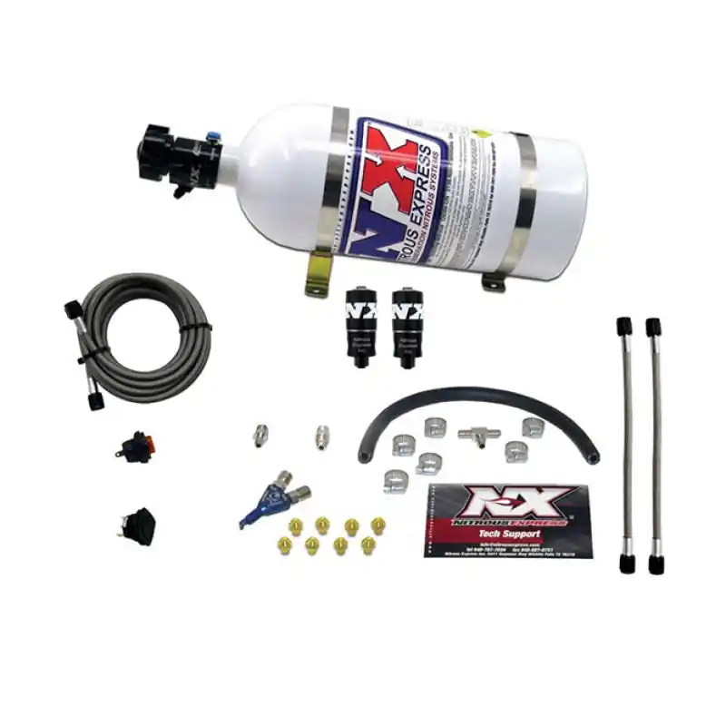 Nitrous Express Hitman EFI Single Nozzle Piranha Nitrous Kit (35-75HP) w/10lb Bottle (NEX20001-10)