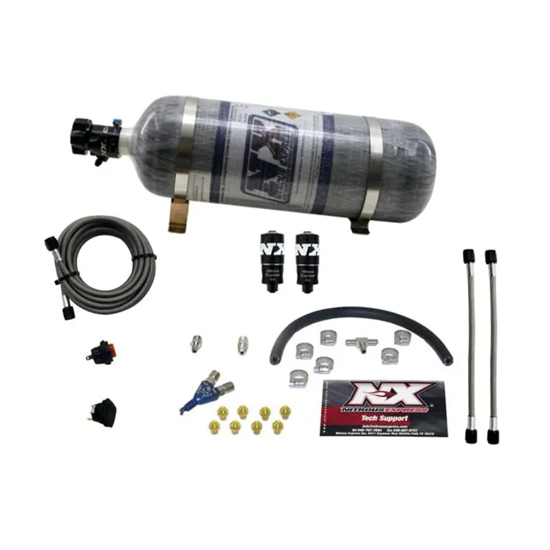 Nitrous Express Hitman EFI Single Nozzle Piranha Nitrous Kit (35-75HP) w/Composite Bottle (NEX20001-12)