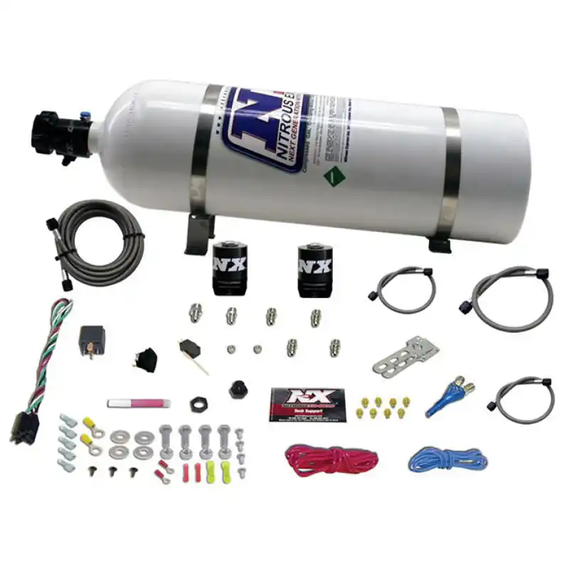 Nitrous Express Shark SHO 400 HP Single Nozzle Nitrous Kit w/15lb Bottle (NEX20112-15)
