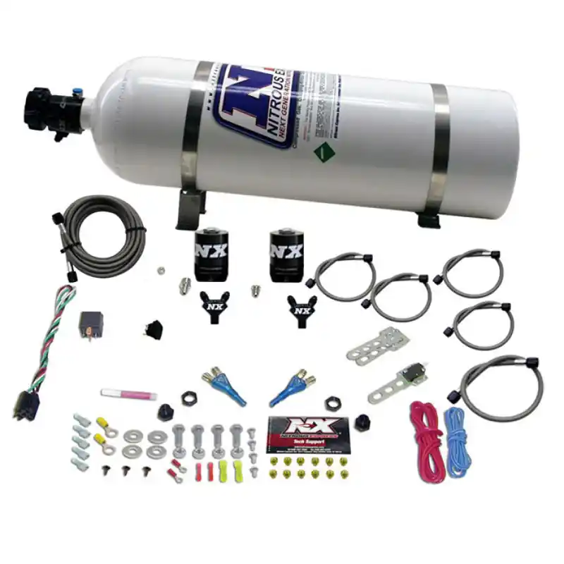 Nitrous Express 08-10 Dodge Viper EFI Dual Nozzle (100-300HP) w/15lb Bottle (NEX20325-15)