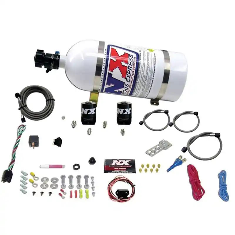 Nitrous Express Universal Fly By Wire Single Nozzle Nitrous Kit w/10lb Bottle (Incl TPS Switch) (NEX20919-10)