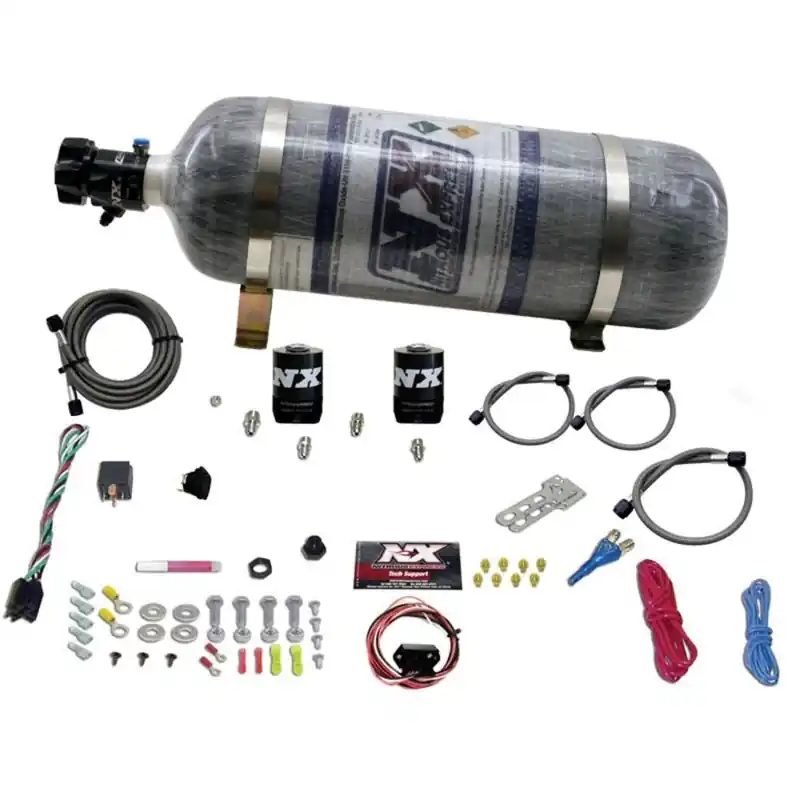 Nitrous Express Universal Fly By Wire Single Nozzle Nitrous Kit w/12lb Composite (Incl TPS Switch) (NEX20919-12)