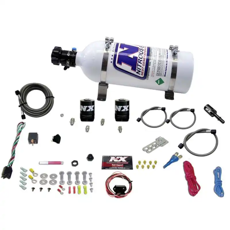 Nitrous Express 11-15 Ford Mustang GT 5.0L Coyote Single Nozzle Nitrous Kit (35-150HP) w/5lb Bottle (NEX20932-05)