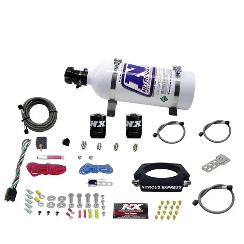 Nitrous Express GM LS 90mm Nitrous Plate Kit (50-400HP) w/5lb Bottle (NEX20934-05)