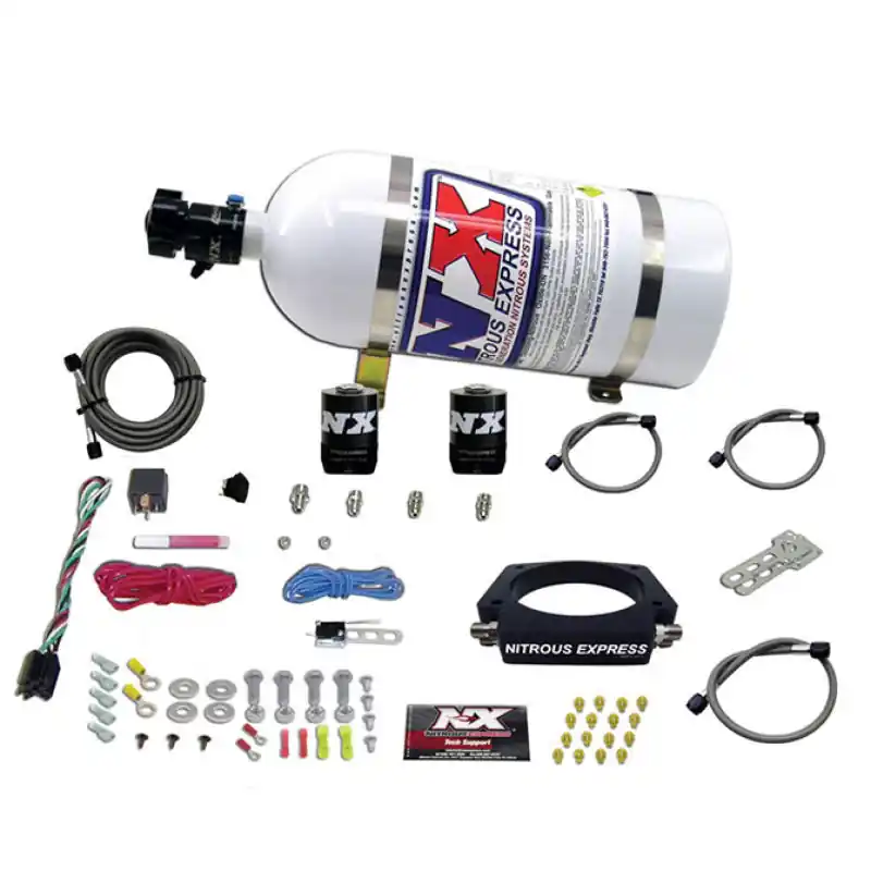 Nitrous Express GM LS 90mm Nitrous Plate Kit (50-400HP) w/10lb Bottle (NEX20934-10)