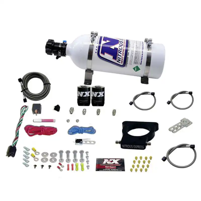 Nitrous Express GM LS 78mm 3-Bolt Nitrous Plate Kit (50-350HP) w/5lb Bottle (NEX20935-05)